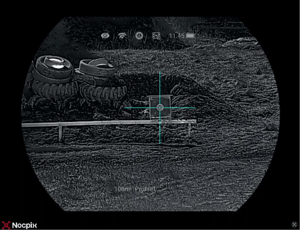 Ref. Line du clip-on thermique Nocpix Mate H38R pour alignement avec le réticule