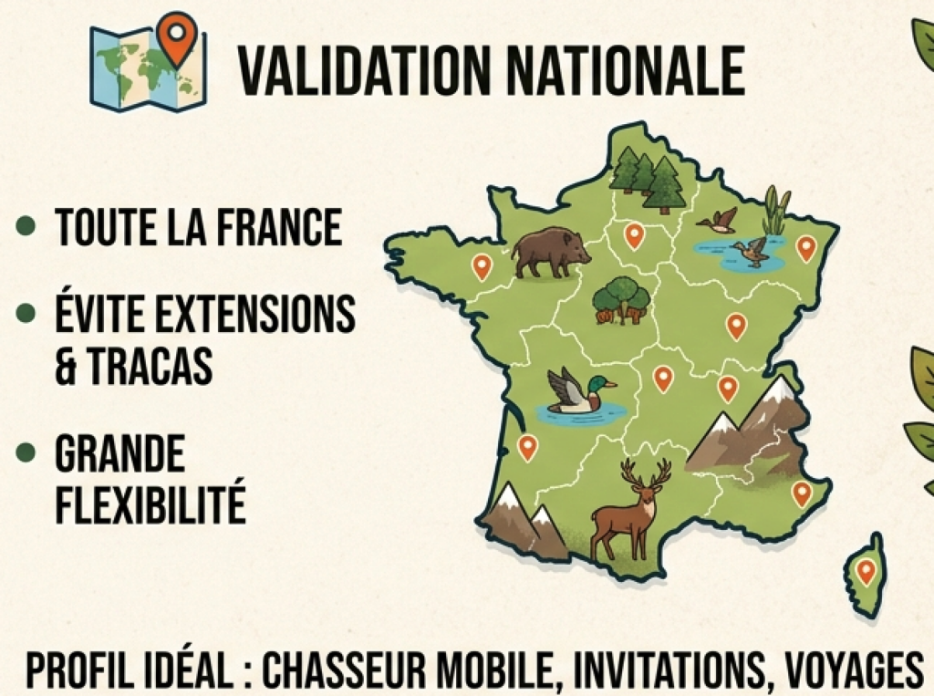avantages et inconvenients de la validation departementale nationale du permis chasse