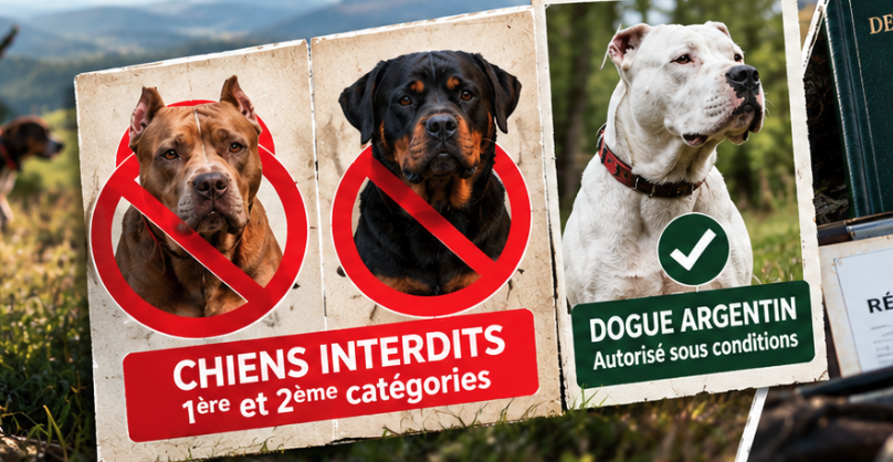 Chiens interdits à la chasse et réglementation en France